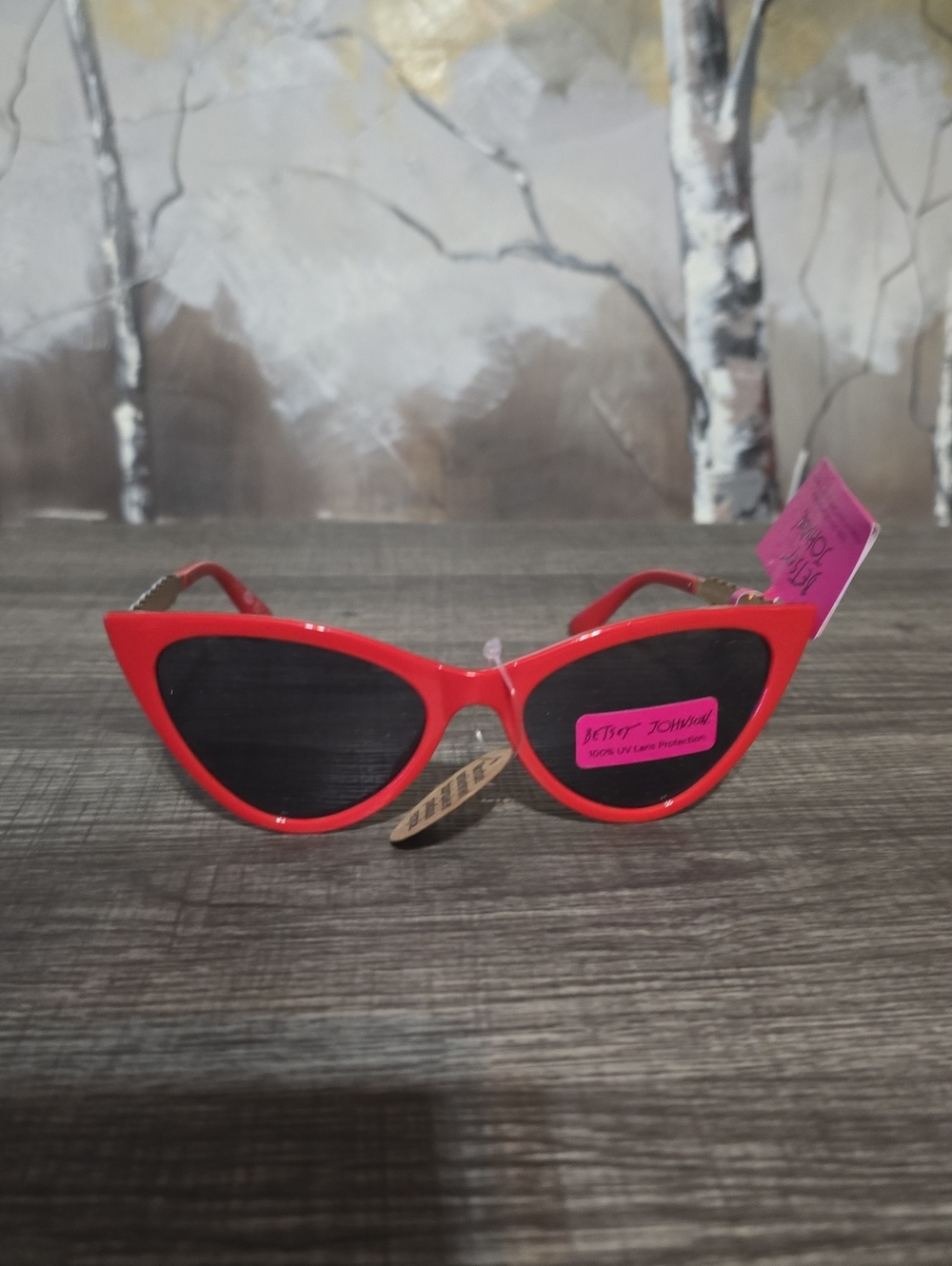 Betsey Johnson Women's Red Cat Eye Sunglasses